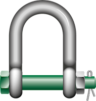G-4553 Green Pin Dee Shackles Product Illustration G-4553 Green Pin Dee Shackles Product Illustration
